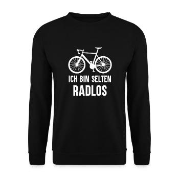 Rare Wheelless Bicycle Mountain Bike Road Bike Wheel - Unisex Sweatshirt - black - Front - Alina (178cm) & Michal (187cm)