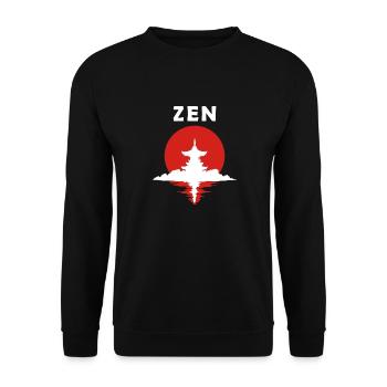 Zen - Unisex Sweatshirt - black - Front - Alina (178cm) & Michal (187cm)