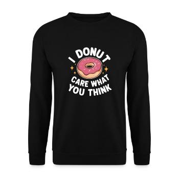 Donut Donuts Candy Bagel - Unisex Sweatshirt - black - Front - Alina (178cm) & Michal (187cm)