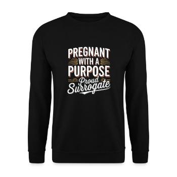 Creating a family with love - Unisex Sweatshirt - black - Front - Alina (178cm) & Michal (187cm)
