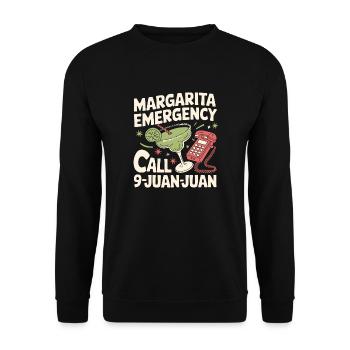 Witz für Margarita-Freunde - Unisex Pullover - Schwarz - Vorne - Alina (178cm) & Michal (187cm)