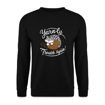 Cat trouble - Unisex Sweatshirt - black - Front - Alina (178cm) & Michal (187cm)
