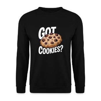 Cookies Cookie Keks Kekse Schokolade - Unisex Pullover - Schwarz - Vorne - Alina (178cm) & Michal (187cm)