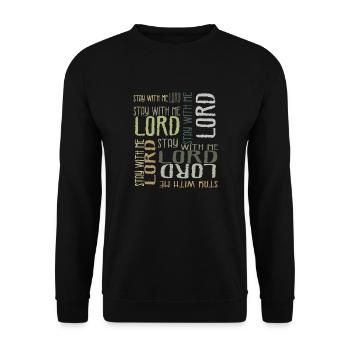 Reste avec moi Seigneur - Sweat-shirt Unisexe - noir - Devant - Alina (178cm) & Michal (187cm)