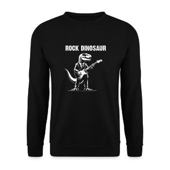 Felsen-Dinosaurier - Unisex Pullover - Schwarz - Vorne - Alina (178cm) & Michal (187cm)