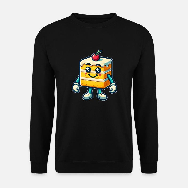 Fröhlicher Kuchen - Unisex Pullover - Schwarz
