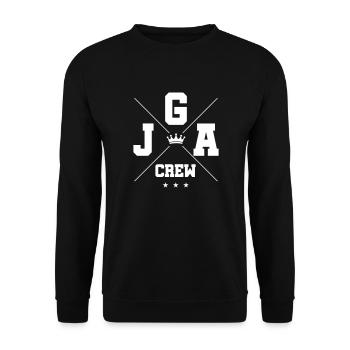 JGA Crew Junggesellenabschied - Unisex Pullover - Schwarz - Vorne - Alina (178cm) & Michal (187cm)