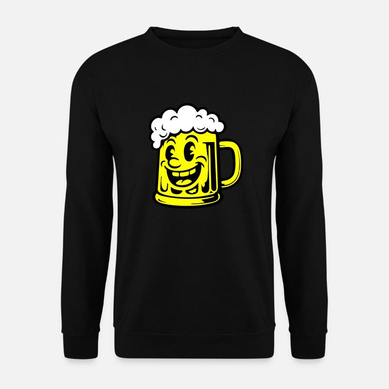 Bier Lustig Comic - Unisex Pullover - Schwarz