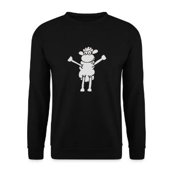 Clemens - Unisex Sweatshirt - black - Front - Alina (178cm) & Michal (187cm)