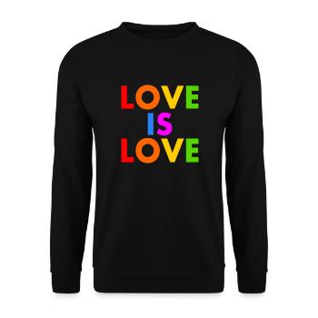 Love is love - Unisex Sweatshirt - black - Front - Alina (178cm) & Michal (187cm)