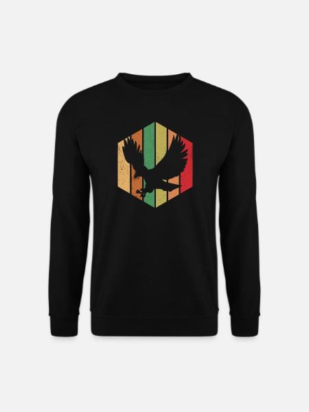 Vogel Retro Grafik - Unisex Pullover - Schwarz