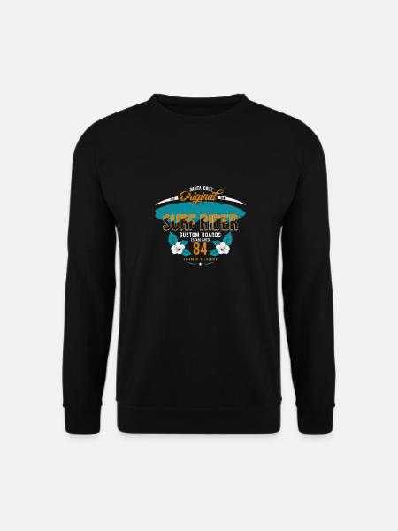 Santa Cruz Beach California Retro Surfer T-Shirt - Unisex Pullover - Schwarz