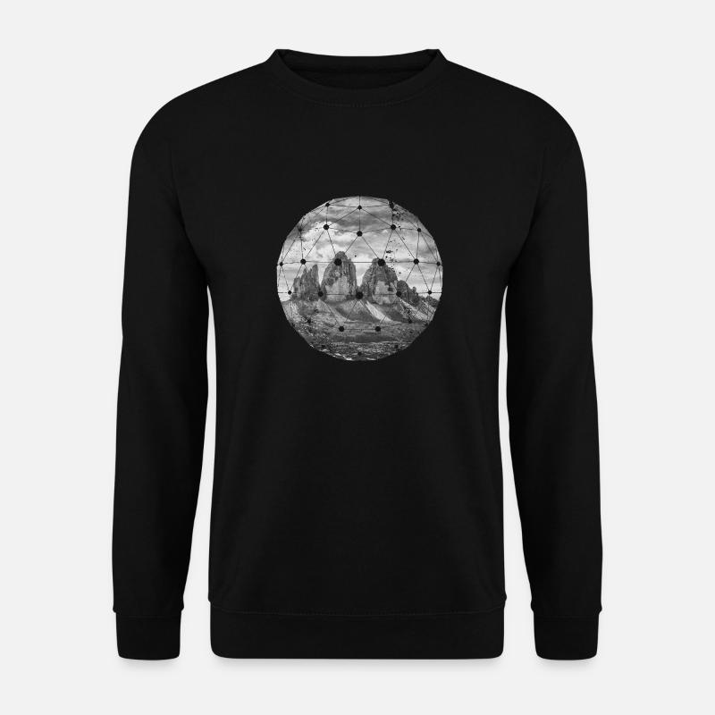 Drei Zinnen Dolomiten Geometrische Form Polygon - Unisex Pullover - Schwarz
