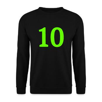 Anzahl 10 - Unisex Pullover - Schwarz - Vorne - Alina (178cm) & Michal (187cm)