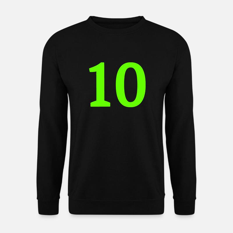 Anzahl 10 - Unisex Pullover - Schwarz
