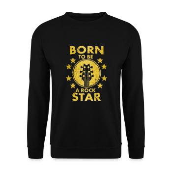 Geboren, um ein zu werden - Unisex Pullover - Schwarz - Vorne - Alina (178cm) & Michal (187cm)
