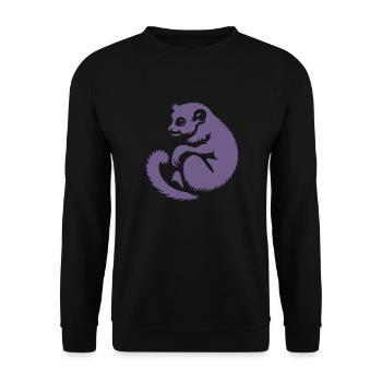 Loris Slowlori Silhouette Säugetier - Unisex Pullover - Schwarz - Vorne - Alina (178cm) & Michal (187cm)