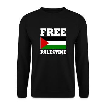Free palestine - Unisex Sweatshirt - black - Front - Alina (178cm) & Michal (187cm)