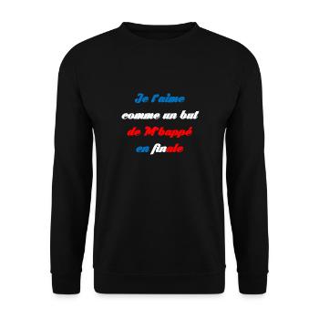 AMOUR français - Sweat-shirt Unisexe - noir - Devant - Alina (178cm) & Michal (187cm)
