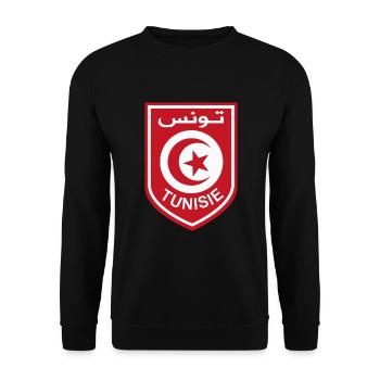 Tunisian flag - Unisex Sweatshirt - black - Front - Alina (178cm) & Michal (187cm)