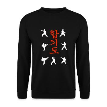 Hapkido Hyeong / Hyong T-Shirt - Unisex Sweatshirt - black - Front - Alina (178cm) & Michal (187cm)