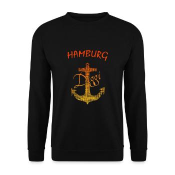 Hamburg - Unisex Pullover - Schwarz - Vorne - Alina (178cm) & Michal (187cm)