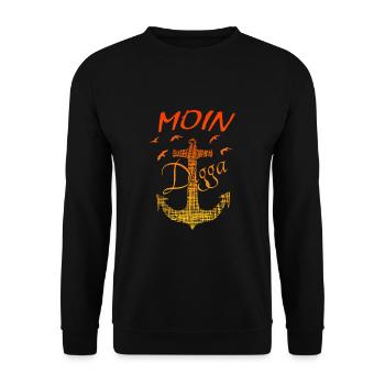 Anker Moin Digga Möven - Unisex Pullover - Schwarz - Vorne - Alina (178cm) & Michal (187cm)
