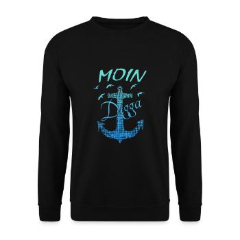 Moin Moin - Unisex Pullover - Schwarz - Vorne - Alina (178cm) & Michal (187cm)