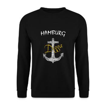 Anker Hamburg Digga - Unisex Pullover - Schwarz - Vorne - Alina (178cm) & Michal (187cm)