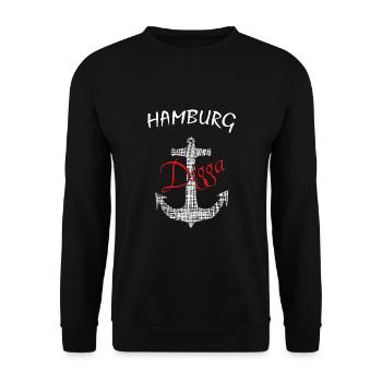 Hamburg Digga - Unisex Pullover - Schwarz - Vorne - Alina (178cm) & Michal (187cm)