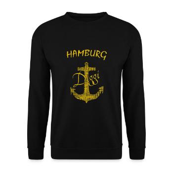 Hamburg - Unisex Pullover - Schwarz - Vorne - Alina (178cm) & Michal (187cm)