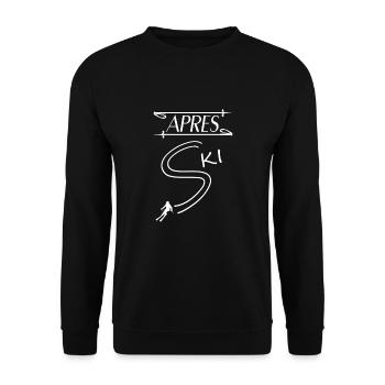 apres ski tshirt design - Unisex Pullover - Schwarz - Vorne - Alina (178cm) & Michal (187cm)