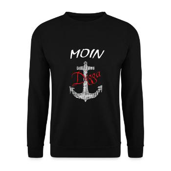 Moin Digga - Unisex Pullover - Schwarz - Vorne - Alina (178cm) & Michal (187cm)