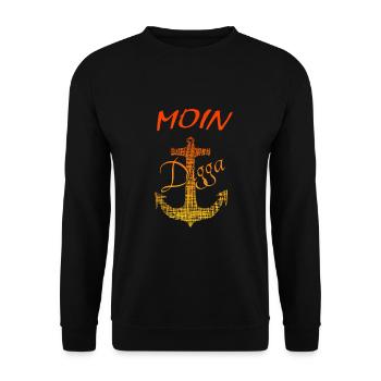 Moin moin - Unisex Pullover - Schwarz - Vorne - Alina (178cm) & Michal (187cm)