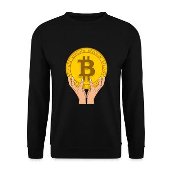 Bitcoin - Sweat-shirt Unisexe - noir - Devant - Alina (178cm) & Michal (187cm)