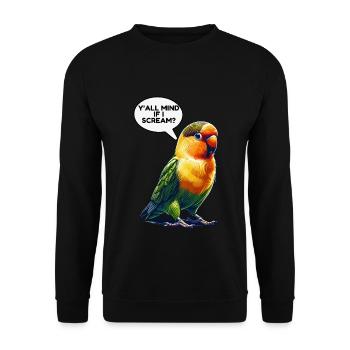 Turteltauben-Meme - Unisex Pullover - Schwarz - Vorne - Alina (178cm) & Michal (187cm)