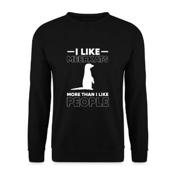 Suricate - Sweat-shirt Unisexe - noir - Devant - Alina (178cm) & Michal (187cm)