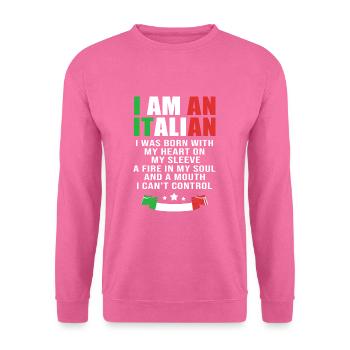 Italienisch Italia Italien - Unisex Pullover - Pink - Vorne