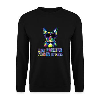 Meilleure Frenchie Mom Ever Français Bulldog Mama - Sweat-shirt Unisexe - noir - Devant - Alina (178cm) & Michal (187cm)