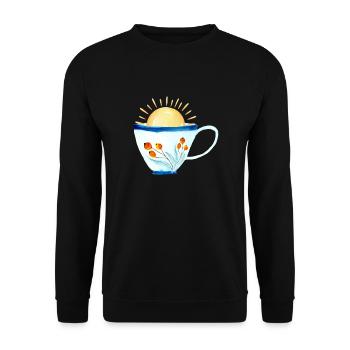 Cup of Sunshine Gift Idea Coffee Lovers - Unisex Sweatshirt - black - Front - Alina (178cm) & Michal (187cm)