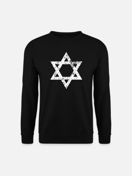 Davidstern - Jüdisches Design - Unisex Pullover - Schwarz