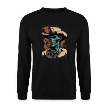 Undead Cowboy - Unisex Sweatshirt - black - Front - Alina (178cm) & Michal (187cm)