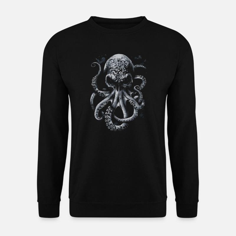Grimmiger Horror Kraken - Unisex Pullover - Schwarz