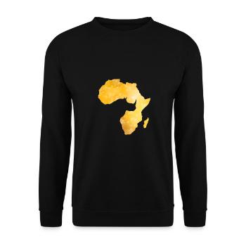 Afrika Afrique Rhino Rhinocéros - Sweat-shirt Unisexe - noir - Devant - Alina (178cm) & Michal (187cm)
