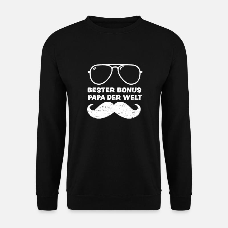 Bester Bonus Papa Der Welt - Unisex Pullover - Schwarz