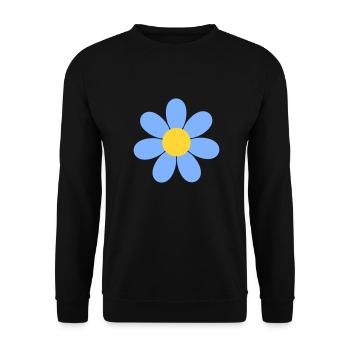 Gänseblümchen Blume - Unisex Pullover - Schwarz - Vorne - Alina (178cm) & Michal (187cm)
