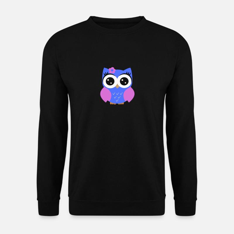 Owl Puple - Unisex Sweatshirt - black