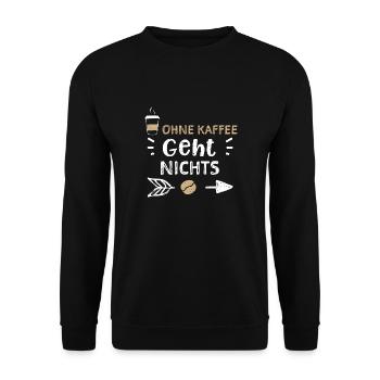 Nothing works without coffee - Coffee - Unisex Sweatshirt - black - Front - Alina (178cm) & Michal (187cm)