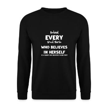 Behind Every Great Nurse Who Bel... - Unisex Sweatshirt - black - Front - Alina (178cm) & Michal (187cm)