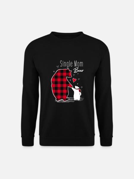 Single Mom Bear - Unisex Sweatshirt - black